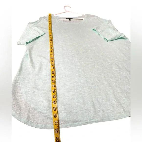 EILEEN FISHER Flower Green Organic Linen Cotton Lightweight Sweater Top XL - Picture 8 of 10